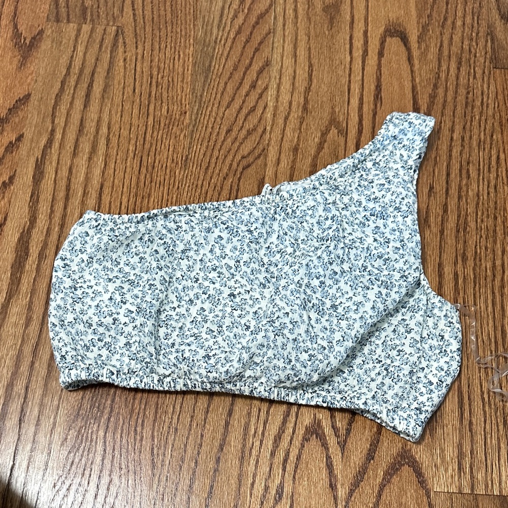 American Eagle Floral One-Shoulder Top